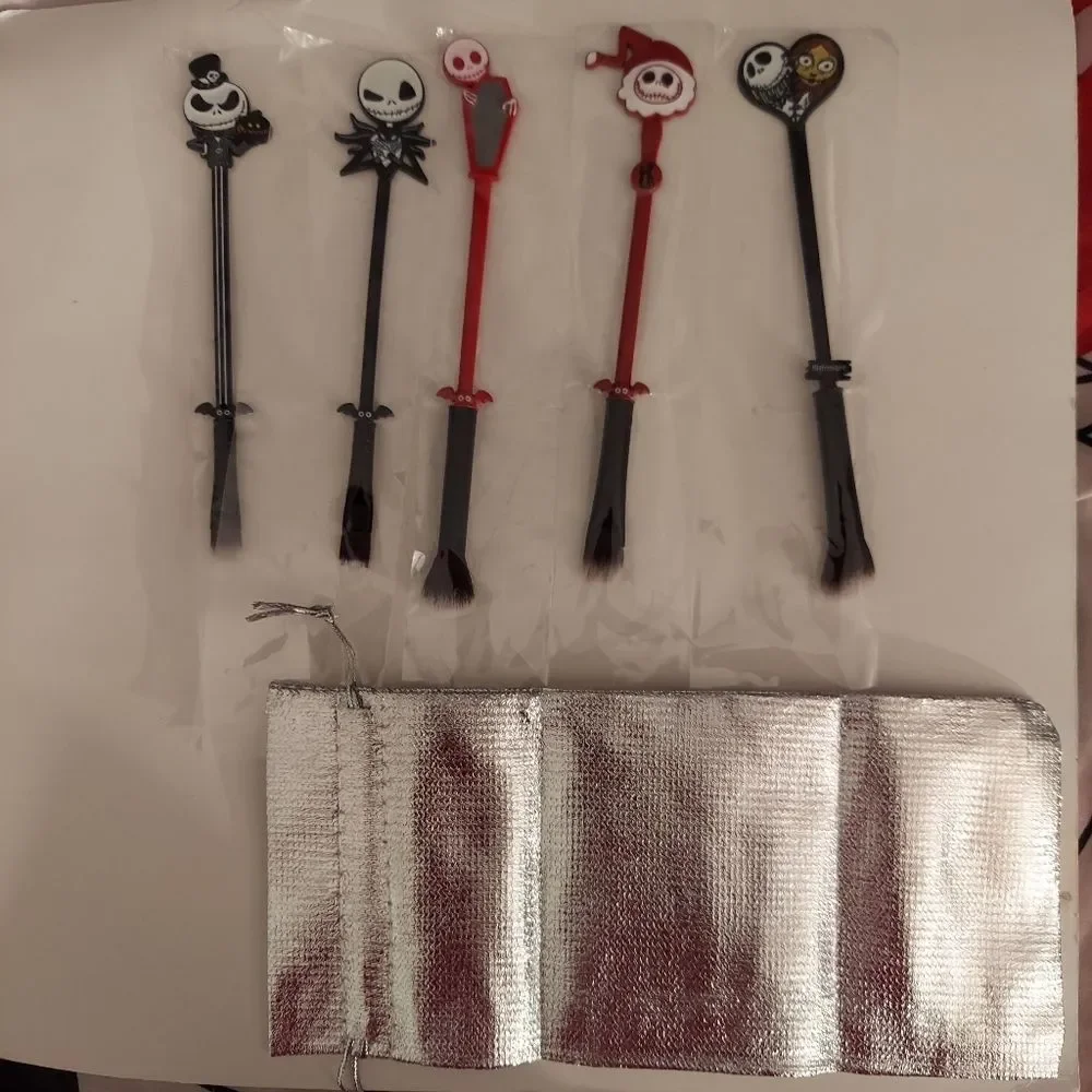 The Nightmare Before Christmas Makeup Brushes 5pcs Christmas Makeup Brush Set